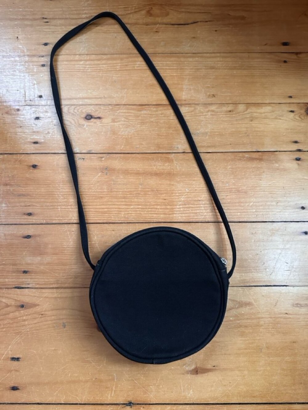 BAGGU Small Canvas Circle Purse - Black